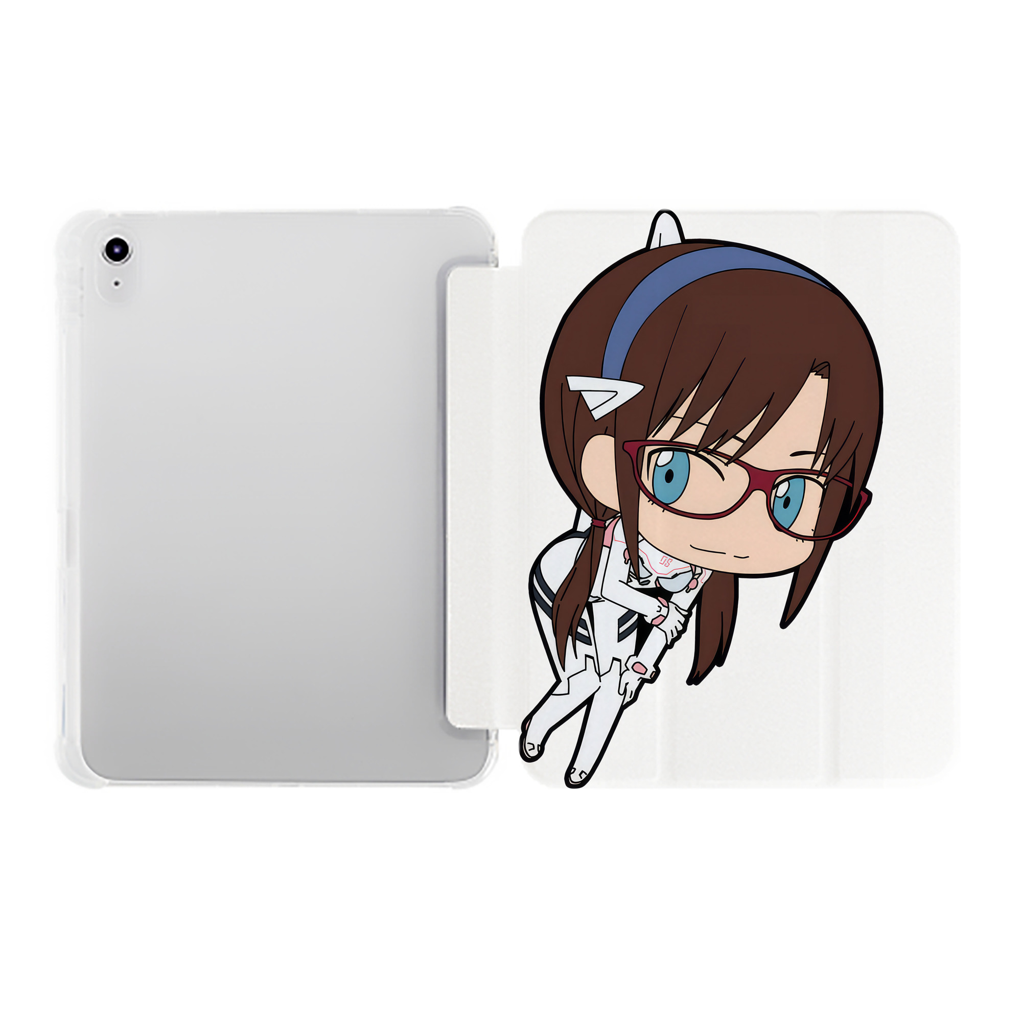 （画像用） EVA 新世紀エヴァンゲリオン IPad ケース ペン収納付き 三つ折りスタンド PUレザー×シリコン 対応機種9.5/10.5/10.9インチ